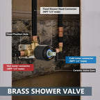 Aolemi Shower Faucet Set 8 Modes Head and Handle System Matte Black