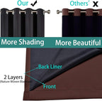 Yakamok 100% Blackout Patio Door Curtain Panels - Image 5