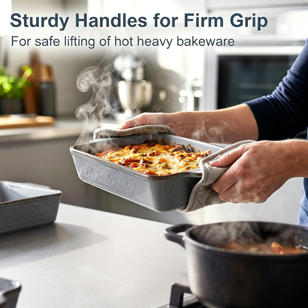 ONEMORE Casserole Dishes, Ceramic Baking Dishes, Lasagna Pans for Baking