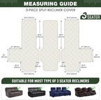 TAOCOCO 100% Waterproof Recliner Sofa Cover, Non Slip Split Couch Covers - Image 2