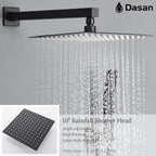 DASAN Tub Shower Faucets Sets Complete Matte Black Bathtub Shower System with Waterfall Tub Spout, Bathtub Faucet Set Tub and Shower Faucet Combo Trim Kit with Valve