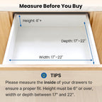 4 Pack 6" Deep Bamboo Drawer Dividers, 17-22" Expandable Kitchen Organizers