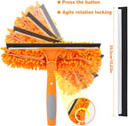 67" Window Squeegee for Window Cleaning with Extension Pole, 3-in-1