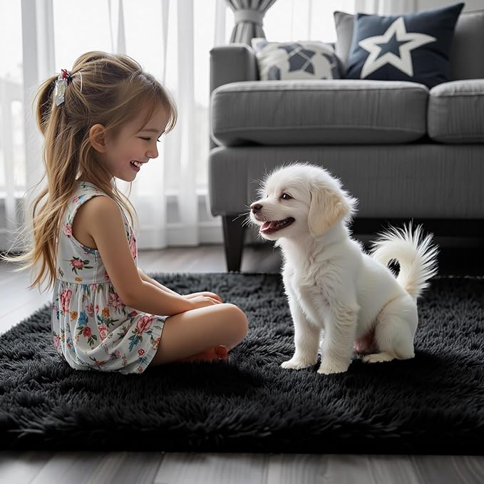 Rugs for Living Room 5x8, Alfombras para Salas Shag Large Plush Soft Area Rug - Image 2