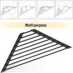 Tomorotec Triangle Roll Up Dish Drying Rack with Silicone Coating, Black