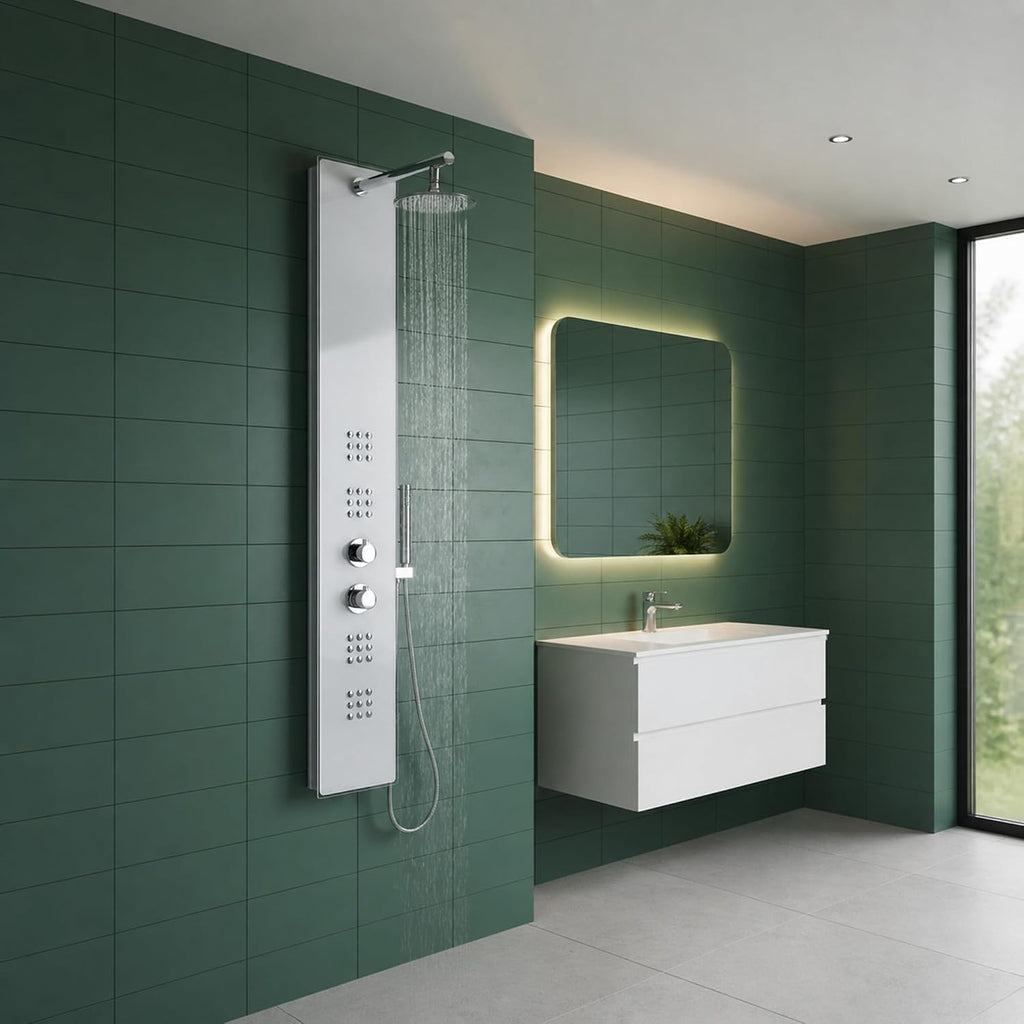 ANZZI Shower Panel 64"", Veld Series, Body Massage 2 Jetted Shower Panel