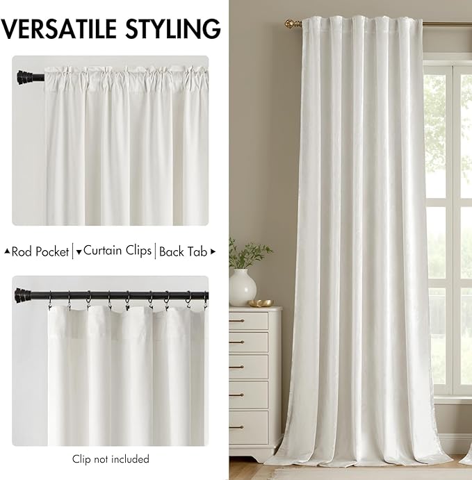MIULEE Velvet Curtains 108 inches - Image 2