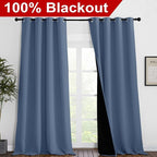 NICETOWN Cold Reducing Curtains, 100% Sun Blocking Curtains, Sound Proof Drapes - Image 2