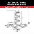 Easy-Going Recliner Chair Slipcover Reversible Sofa Cover Water Resistant Couch - Image 5