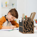 Desk Organizer with Drawer Wood File Office Mail Organizer Countertop