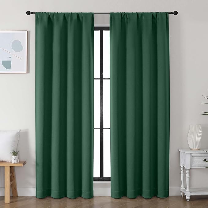 Simplebrand Ava Ever Green Blackout Curtains by Simplebrand