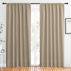 NICETOWN 2 Panels Blackout Curtains, Rod Pocket Thermal Insulated Drapes 84 by NICETOWN