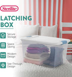 Sterilite Latching Box with Lids for Home and Office, 64 Quart, 4-Pack