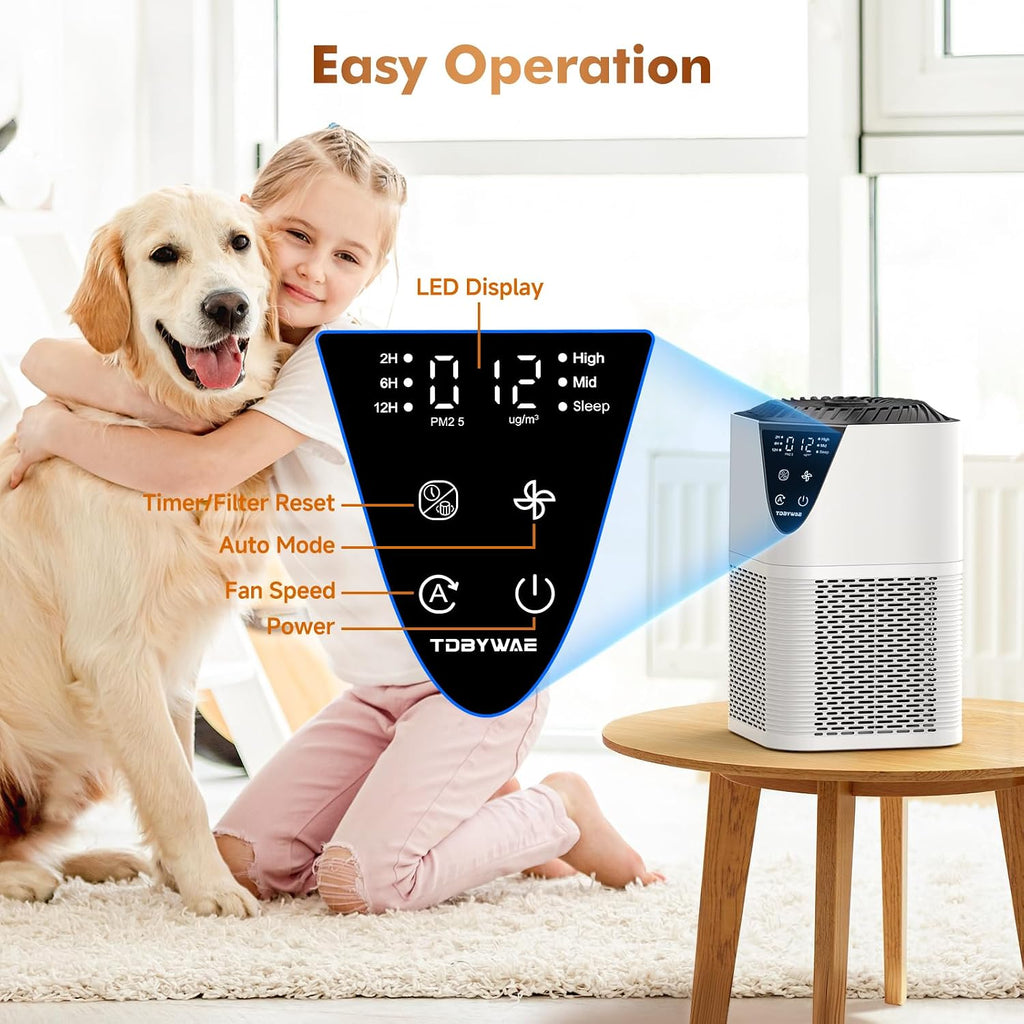 Air Purifiers for Home, H13 HEPA Filter, 25dB Quiet with Fragrance Diffuser