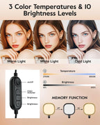 LitONES Video Conference Lighting for Zoom with Stand, 30 Modes, CRI>98