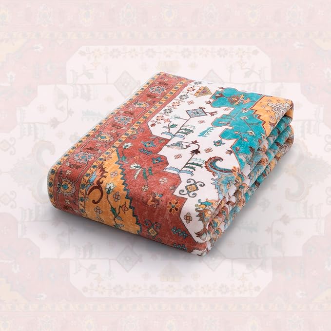 SERISSA Boho Washable Runner Rug, 2x6 Rug Non-Slip Vintage Orange Hallway - Image 7
