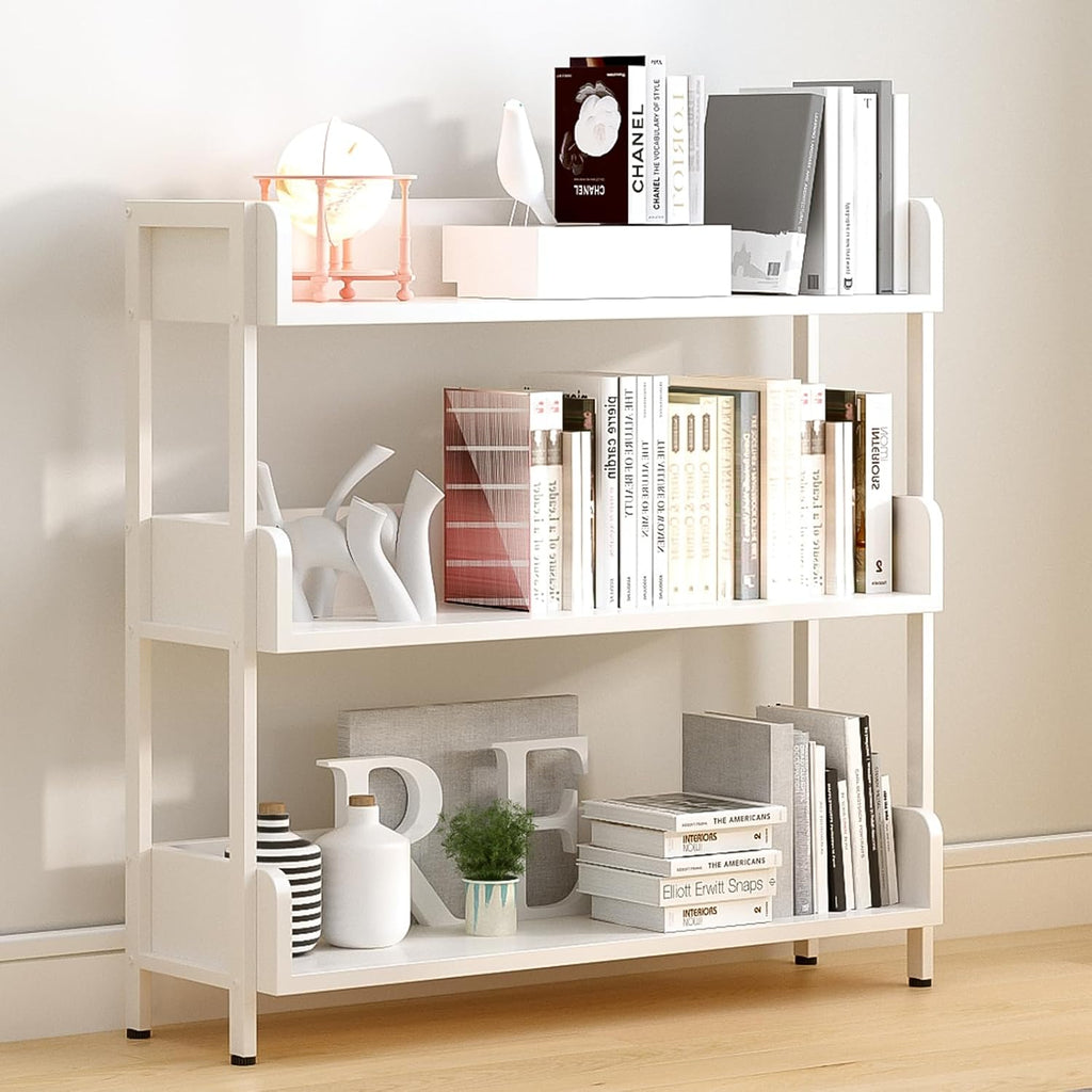 OSCHF Wide Open Shelf Bookcase, 3-Tier, Full Black