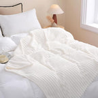 White Fleece Throw Blanket 50”×70” - Image 4