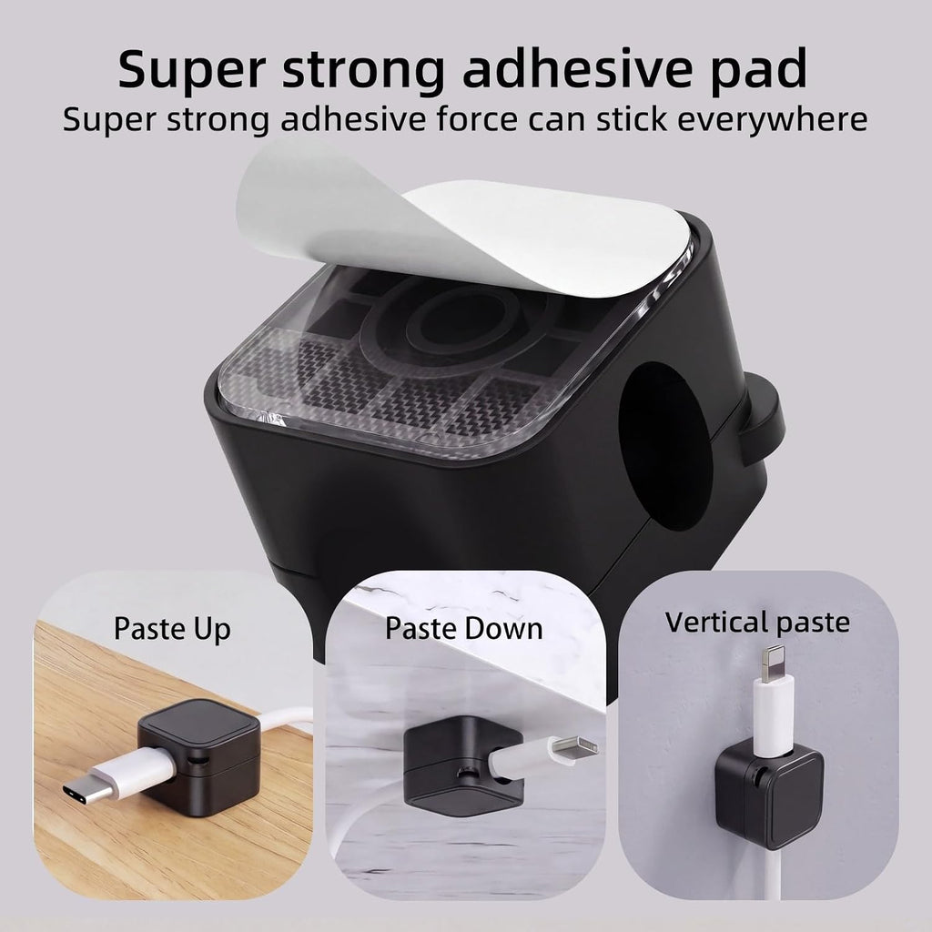 6 Pack Magnetic Cable Clips, Under Desk Cable Management for Office
