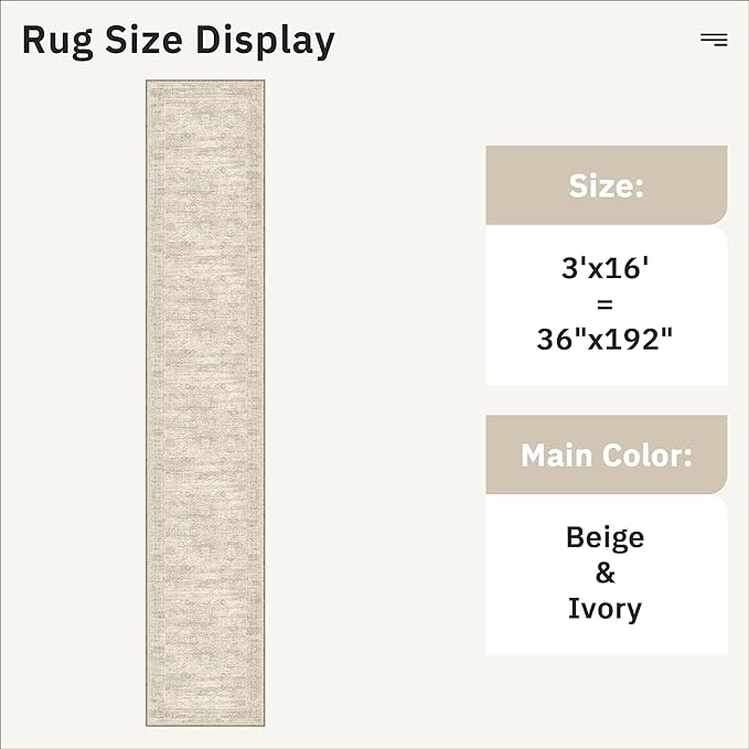Hallway Runner Rug 3x16 - Image 5