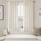 Nanspring Cream Linen Curtains 63 Inch - Image 5