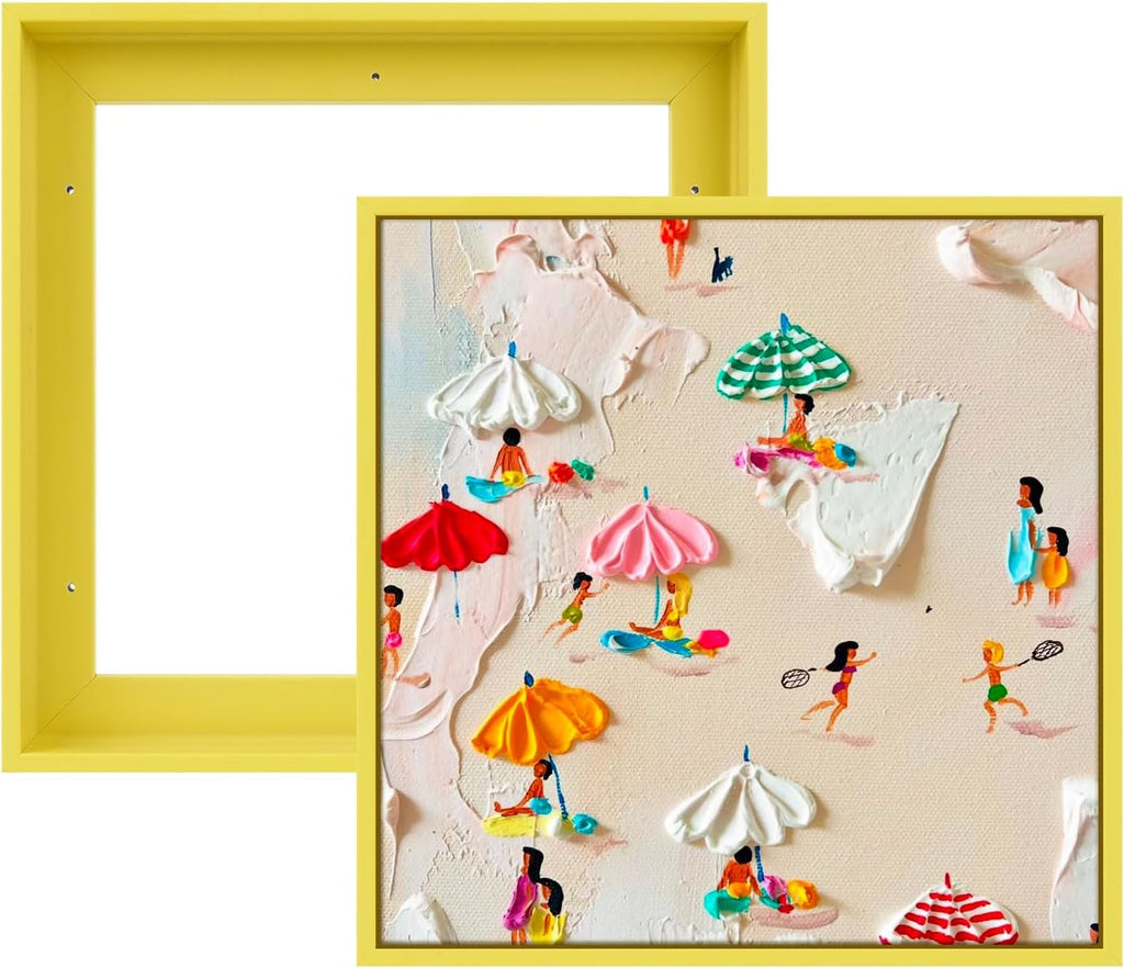 Floating Canvas Frame for 8x8 Inch Painting 0.6-0.8" Deep,Black