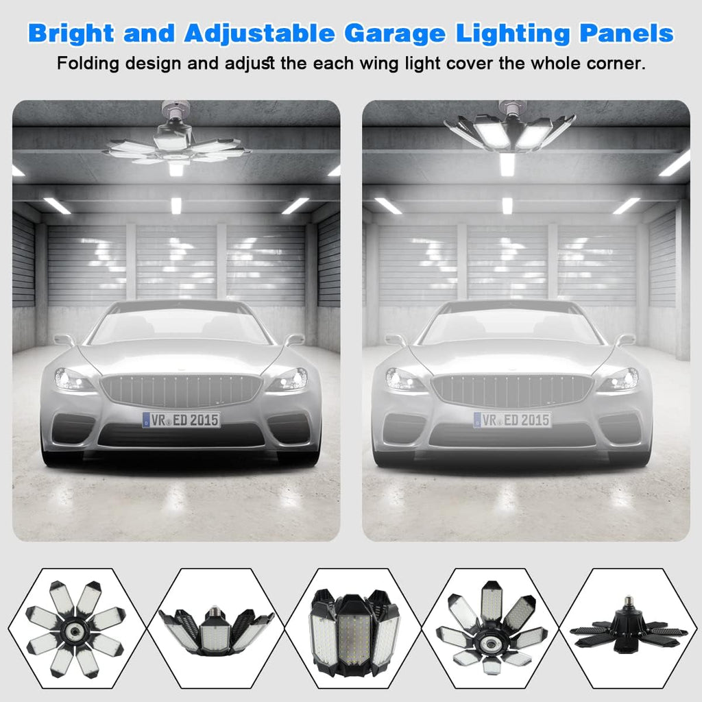 Garage Lights - Ultra Brighter 40,000LM Garage LED 6500K Daylight