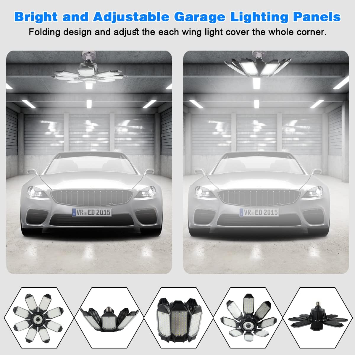 Garage Lights - Ultra Brighter 40,000LM Garage LED 6500K Daylight