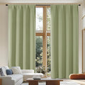 Simplebrand Ava Sage Green Blackout Curtains by Simplebrand
