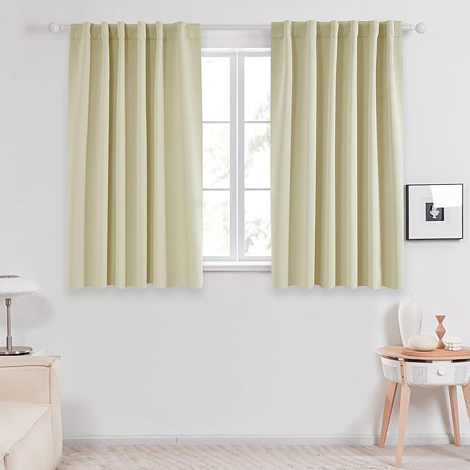 Deconovo Blackout Curtains, Thermal Insulated, W52 x L54 2 Panels, Back Tab - Image 2