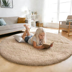 yulidayang Fluffy Round Area Rugs by yulidayang
