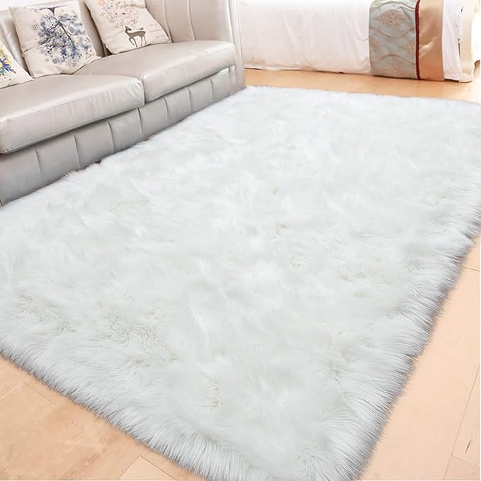 LOCHAS Soft Fluffy Faux Fur Rugs - Image 5