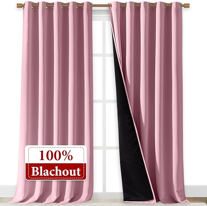 NICETOWN 100% Blackout Blinds, Laundry Room Decor Window Treatment Curtains - Image 2