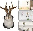 HSOSK Jackalope Mount, Jackalope Taxidermy, Deer Head Wall Mount, Resin Deer Head Animal Wall Art, for Home Wall Decoration