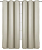 LEMOMO Light Beige Thermal Blackout Curtains/38 x 84 Inch/Set of 2 Panels Room - Image 2