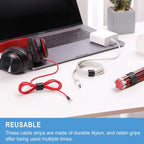 400 PCS 8 Inches Reusable Cable Ties | Adjustable Cord Wraps, Cable Straps