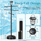 Pool Towel Rack Outdoor with Lights & Wheels