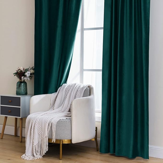 MIULEE Velvet Curtains 84 inches 2 Panels - Image 7