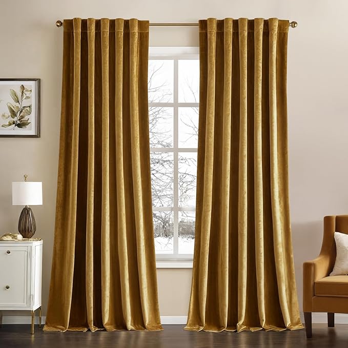 MIULEE Velvet Curtains 90 inches by MIULEE