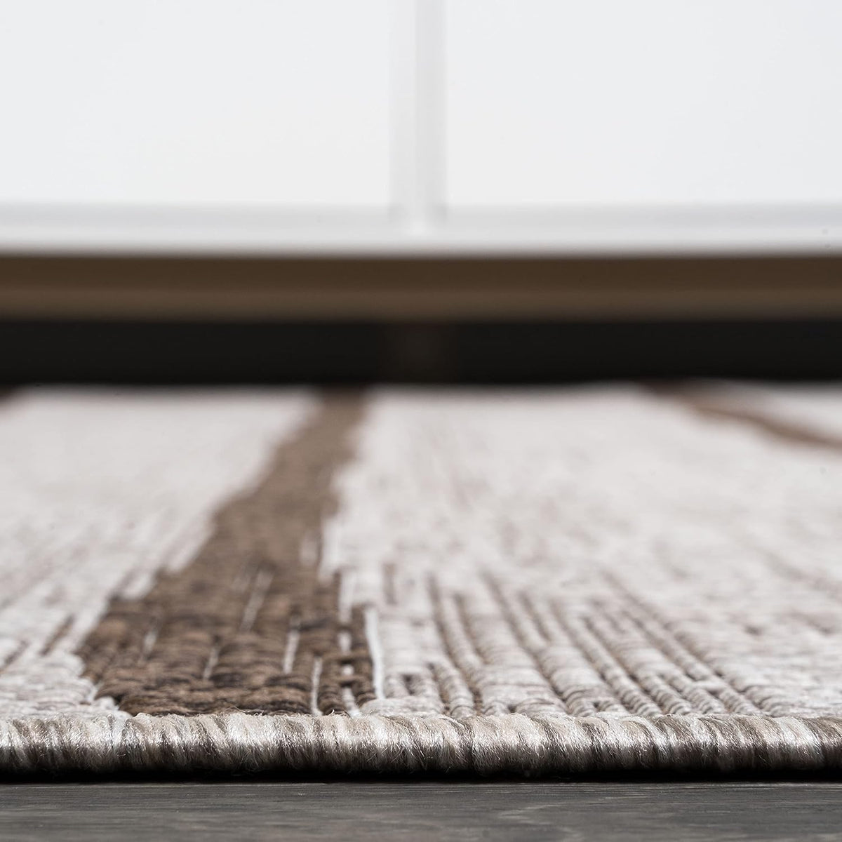 JONATHAN Y Berber Stripe Indoor Outdoor Runner Rug 2X10 Beige/Brown, Colonia for Backyard, Patio, Porch, Easy-Cleaning, High Traffic, Pet-Friendly, Non-Shedding (SMB125A-210)