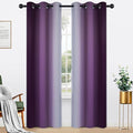 Yakamok Light Blocking Ombre Curtains, Room Darkening Grommet Window Drapes by Yakamok