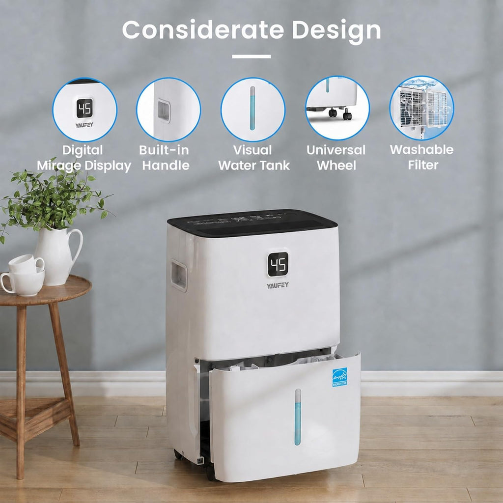 80 Pint Dehumidifier for Basement 5500 Sq. Ft. with Drain Hose, ENERGY STAR