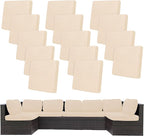 14Pcs Stretch Patio Cushion Covers, Outdoor Couch Covers Replacement, Outdoor by BIETYONE