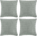 Fancy Homi 4 Packs Grey Blue Euro Decorative Throw Pillow Covers 26x26 Inch by Fancy+Homi