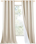 NICETOWN 100% Absolutely Blackout Linen Curtains by NICETOWN