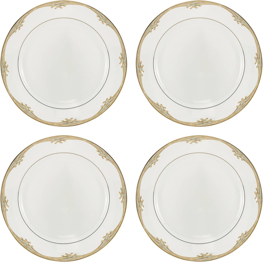 Lenox 897297 British Colonial Bamboo Dinner Plates, Set of 4, Service For 4, 11.125-Inch Diameter
