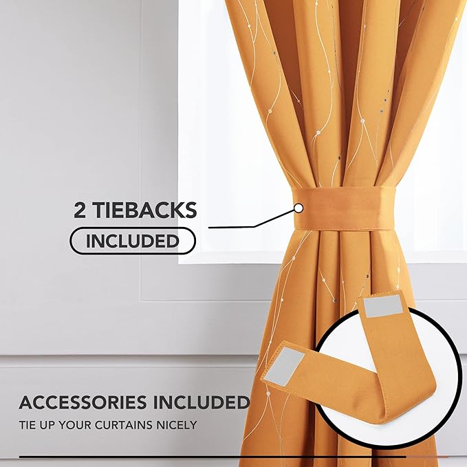 Deconovo Blackout Curtains for Home Decoration, 72 Inch Length - Image 4