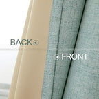 MIULEE Linen Texture Curtains for Bedroom Solid 100% Blackout Thermal Insulated - Image 6