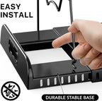 Simple Houseware Expandable Pan Rack 10 Adjustable Compartments, Black