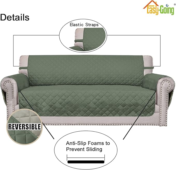 Easy-Going Oversized Chair Sofa Slipcover Reversible Sofa Cover Water Resistant - Image 3
